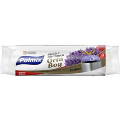 POLMİX BÜZGÜLÜ KOKULU ORTA BOY ÇÖP TORBASI 55*60 CM 10 AD Lİ KOLİ 30 LU