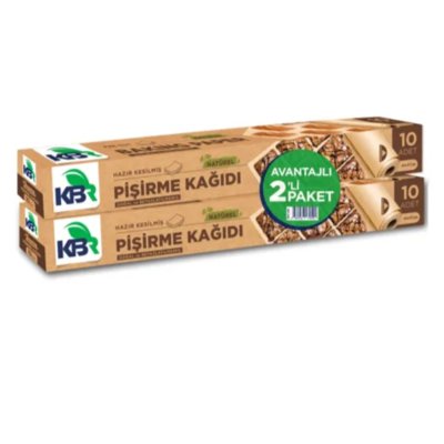 Kbr Naturel Kesilmiş Pişirme Kağıdı 2'li Paket 20 Yaprak