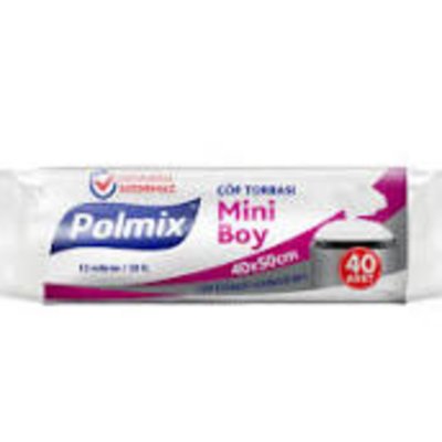 POLMİX MİNİ BOY ÇÖP TORBASI 40*50CM 12 MİC 20 LT 40 AD