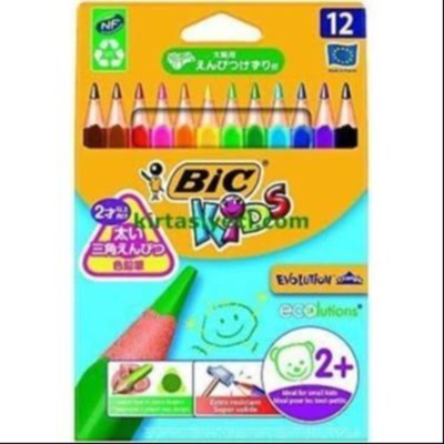 BİC KURU BOYA EVOLUTION ÜÇGEN JUMBO 12 Lİ
