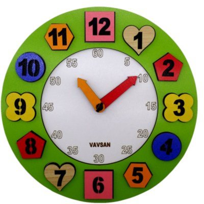 Vavsan Geometrik Şekil Eğitici Saat Oyuncak Puzzle