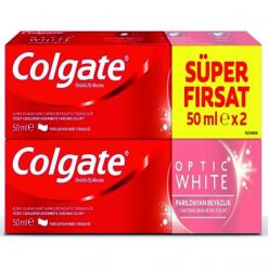 COLGATE DİŞ MACUNU OPTİK WHİTE 50+50ML İKİLİ
