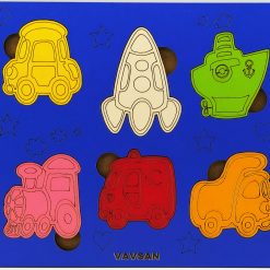 Vavsan Taşıt Araç Puzzle Yapboz Bultak Zeka Oyunları Eğitici Renkli Montessori Ahşap Oyuncak