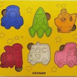 Vavsan Taşıt Araç Puzzle Yapboz Bultak Zeka Oyunları Eğitici Renkli Montessori Ahşap Oyuncak