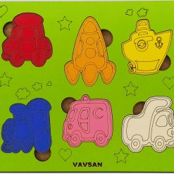 Vavsan Taşıt Araç Puzzle Yapboz Bultak Zeka Oyunları Eğitici Renkli Montessori Ahşap Oyuncak