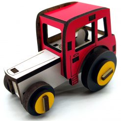 Vavsan Mini Traktör Ahşap Oyuncak Araba