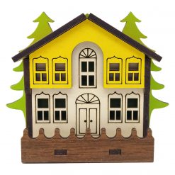 Vavsan Çift Çamlı Ev Buzdolabı Magnet