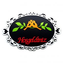 Vavsan Kuşlu Ahşap Dış Desen Küçük Kapı Süsü