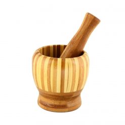 Ahşap Bambu Büyük Havan