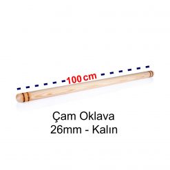 Ahşap Çam Oklava 100cm 26mm Kalın