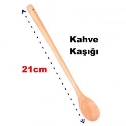Ahşap Uzun Kahve Kaşık 21cm