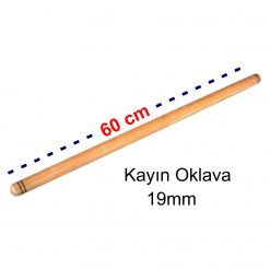 Ahşap Kayın Oklava 60cm 19mm İnce