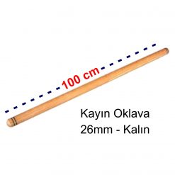 Ahşap Kayın Oklava 100cm 26mm Kalın
